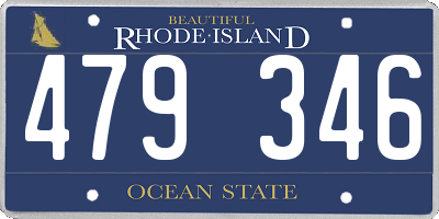 RI license plate 479346