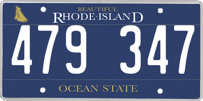 RI license plate 479347