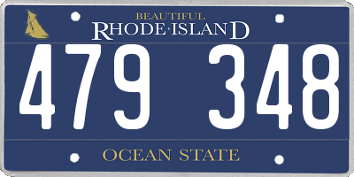 RI license plate 479348