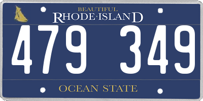 RI license plate 479349