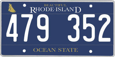 RI license plate 479352