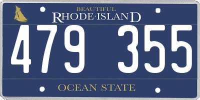 RI license plate 479355