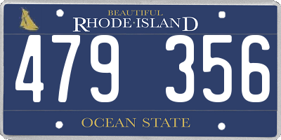 RI license plate 479356