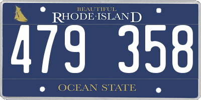 RI license plate 479358
