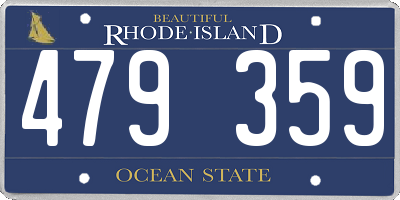 RI license plate 479359
