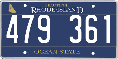 RI license plate 479361