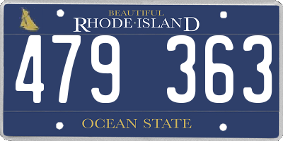 RI license plate 479363