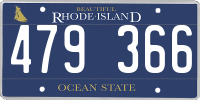 RI license plate 479366