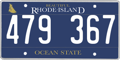 RI license plate 479367