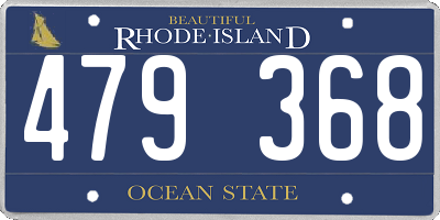 RI license plate 479368