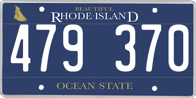 RI license plate 479370