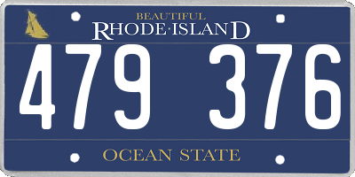 RI license plate 479376