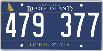 RI license plate 479377