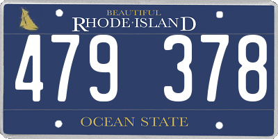 RI license plate 479378