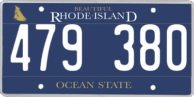 RI license plate 479380