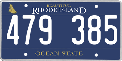 RI license plate 479385