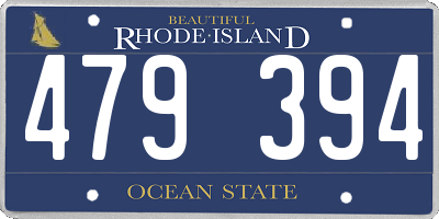 RI license plate 479394