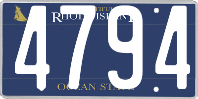 RI license plate 4794