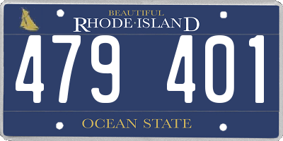 RI license plate 479401