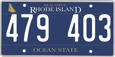 RI license plate 479403