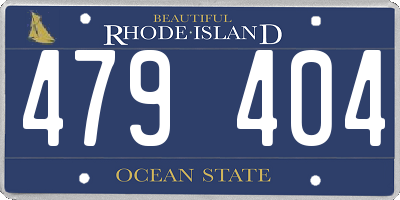RI license plate 479404