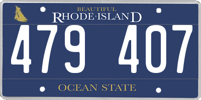 RI license plate 479407