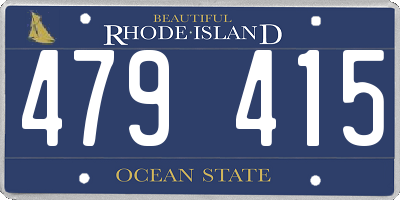 RI license plate 479415