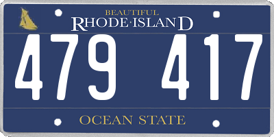 RI license plate 479417