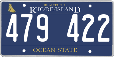 RI license plate 479422