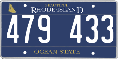 RI license plate 479433