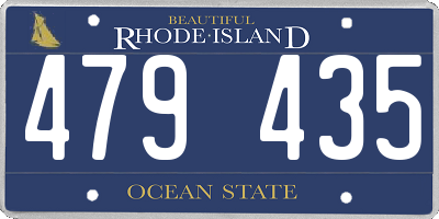 RI license plate 479435
