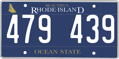RI license plate 479439