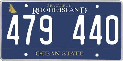 RI license plate 479440