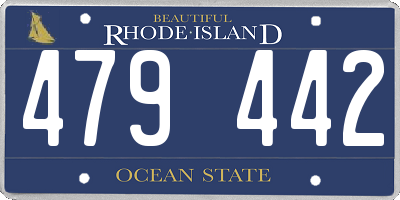 RI license plate 479442