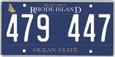 RI license plate 479447
