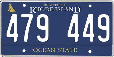RI license plate 479449