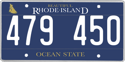 RI license plate 479450