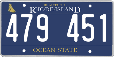 RI license plate 479451