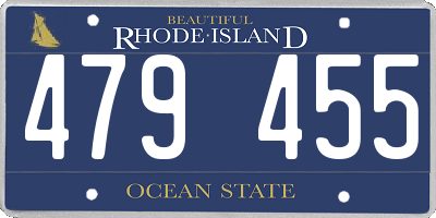 RI license plate 479455