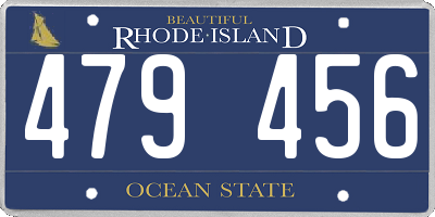 RI license plate 479456