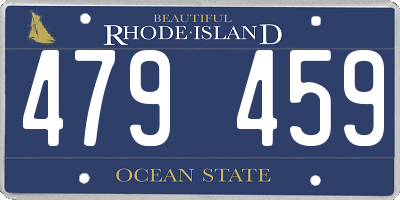 RI license plate 479459