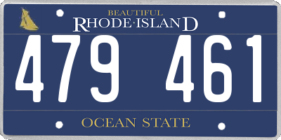 RI license plate 479461