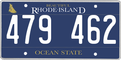 RI license plate 479462