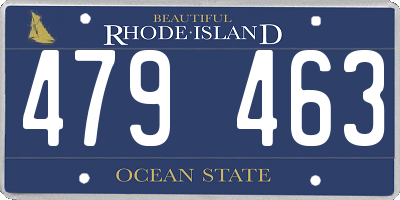 RI license plate 479463