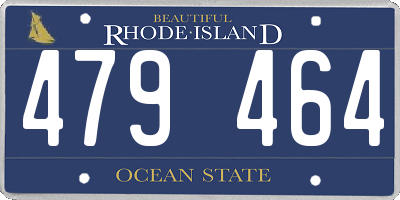 RI license plate 479464