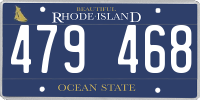 RI license plate 479468