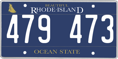 RI license plate 479473