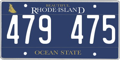 RI license plate 479475