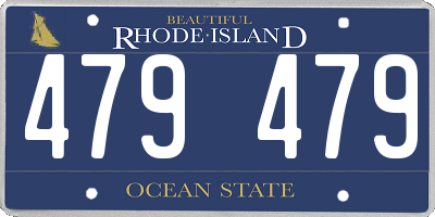 RI license plate 479479