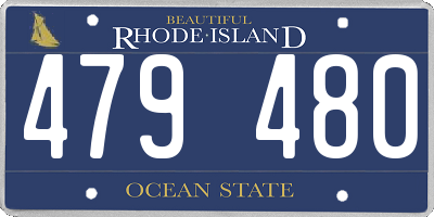 RI license plate 479480